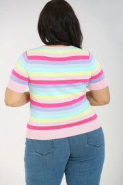 Hell Bunny "Love Heart Top  Multi Colour"