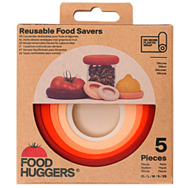 Food huggers set- 5 reusable food savers Terra Cotta