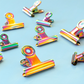 10 Bulldog Clips - Holographic 30 MM