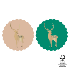 6 Stickers  - Rendier Goud