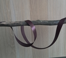 5 Meter satijnen lint Bordeaux  15 MM