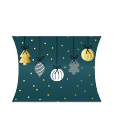 2x Hangende kerstballen 14 x 2,5 x 11 cm