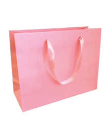 Luxe stevige draagtas Roze 24 x 10 x 18 cm