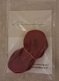 5 Meter Glitter Velvet lint Rood 15 MM