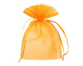 10 Organza zakken Orange 15 x 22 CM