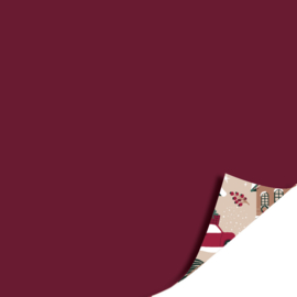 2 Rollen Dubbelzijdig inpakpapier Kersthuisjes 30 CM