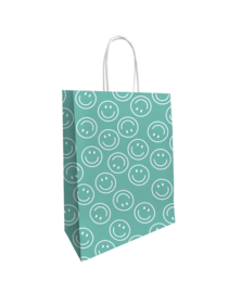 Papieren tas - Smiley mint