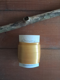 5 Meter satijnen lint Goud  15 MM