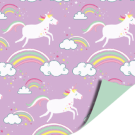Eenhoorn - regenboog 30 CM breed en 2 Meter lang