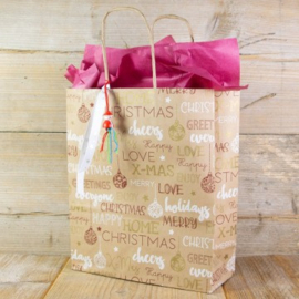 5 Kerstdraagtassen Message