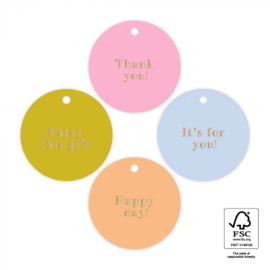 4 Happy Bright labels