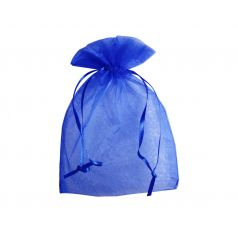 10 Organza zakken royal blauw 15 x 22 CM