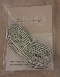 5 Meter Glitter Velvet lint Zilver 15 MM