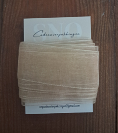 5 Meter Goud Organza lint 25 MM