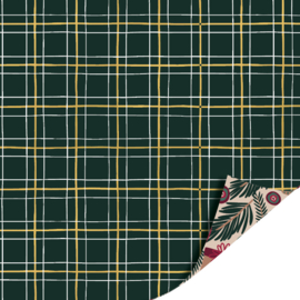 2 Rollen Dubbelzijdig inpakpapier Kersttakjes licht 30 CM