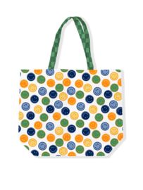 Canvas tas / Strandtas Smilies Groen/Blauw