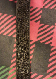 5 Meter Glitter Velvet lint Zwart 15 MM