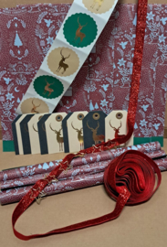 36 Delig Kerst inpak pakket Illustration Warm Red - Dark Green