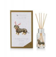 Wrendale Wax Lyrical - Christmas Dachshund Through the Snow reed diffuser