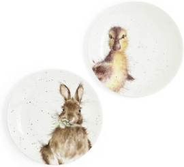 Wrendale coupe plate Bunny and Duck