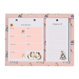 Wrendale Rabbit Guinea Pig meal planner & shopping pad