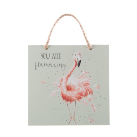 Wrendale Flamingo houten bordje