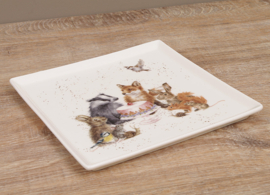 Wrendale Woodland Party square plate