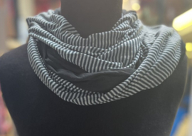 Infinity Sjaal met Strepen zwart H2/99/399