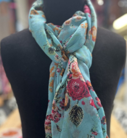Bloemen motief blauw G4/102/599