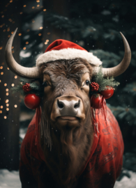 Kerstige dieren buffel