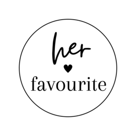 Sticker huwelijk presentje her favourite