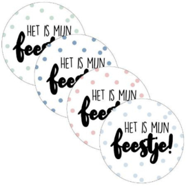 Stickerset het is mijn feestje! 4 stuks