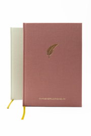 Luxe notitieboek A5 terra/roze gelinieerd