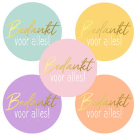 Stickerset bedankt voor alles!