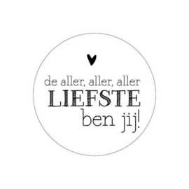 Sticker de aller liefste ben jij