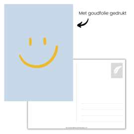 Goudfolie kaart smile