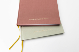 Luxe notitieboek A5 terra/roze gelinieerd