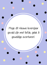 Kaart verjaardag nieuw levensjaar