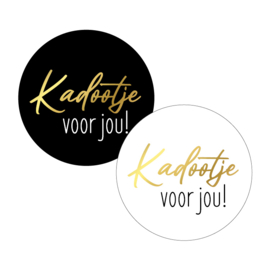 Stickerset kadootje voor jou zwart/wit