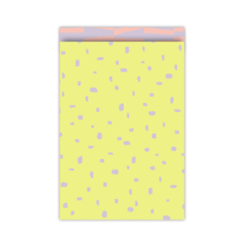 Cadeauzakje dots yellow 17x25cm