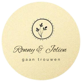 Sticker met eigen tekst/afbeelding goud