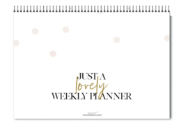 Weekplanner A4 - Just a lovely weekly planner - roze dots