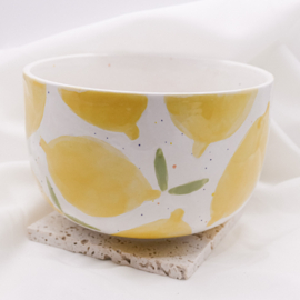 Hand-Painted Lemons Bowl | Ceramic