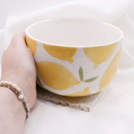 Hand-Painted Lemons Bowl | Ceramic