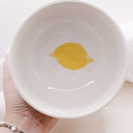 Hand-Painted Lemons Bowl | Ceramic