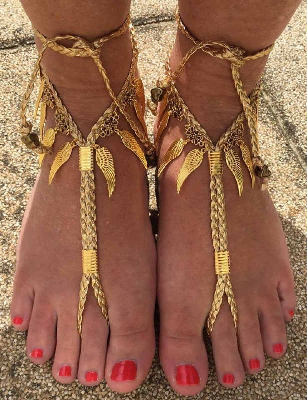 weduwnaar stapel cowboy Voetsieraad barefoot sandals goudvlecht/vleugels (per stuk) | Welkom |  CreaSie CreaGifts CreaSea MarleenArt