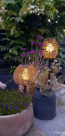 Solar tafellamp wicker.