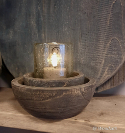 Bowl old grey, set van 2