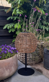 Solar tafellamp wicker.