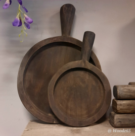 Plateau rond old grey
